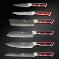 Damascus Six-Piece Chef Knife Set