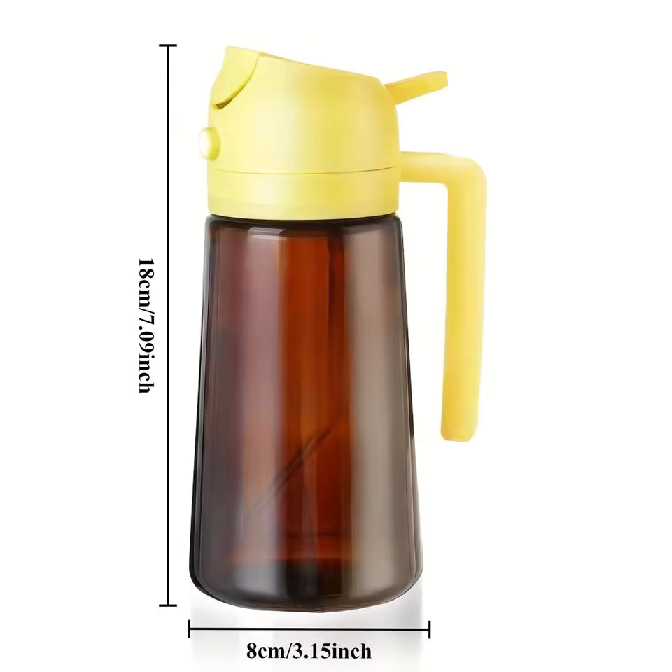 16oz / 470ml 2-in-1 Glass Oil Sprayer & Dispenser