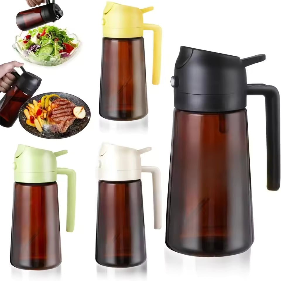 16oz / 470ml 2-in-1 Glass Oil Sprayer & Dispenser