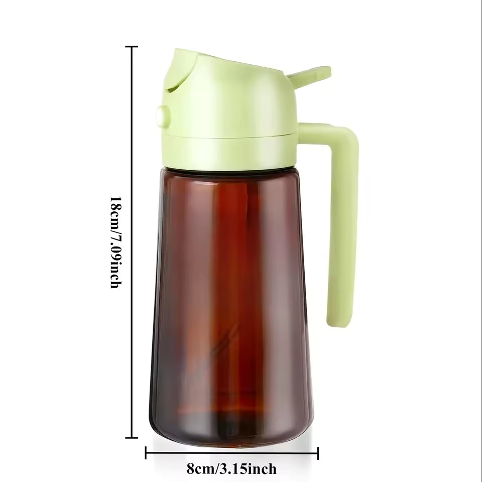 16oz / 470ml 2-in-1 Glass Oil Sprayer & Dispenser